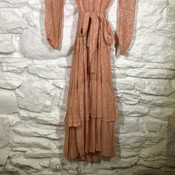 Sundress metallic fabric gown with matching belt - Picture 2 of 4